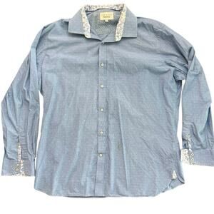 Ted Baker Endurance Men's Blue Long Sleeves Button Down Shirt Size 34/35